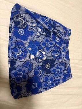 T by Talbots Blue Floral Print Women's Skirt